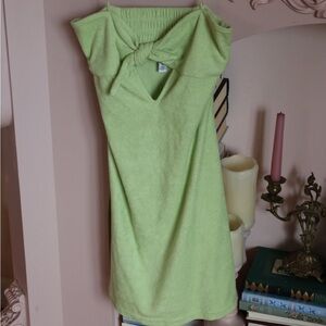 Urban Outfitters Lime Green beach cover up Mini Dress